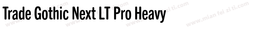 Trade Gothic Next LT Pro Heavy字体转换